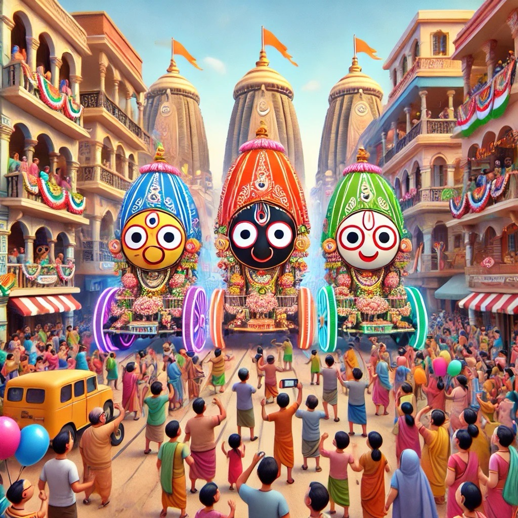 Tradition meets tech: Rath Yatra 2040, where every journey is shared.
